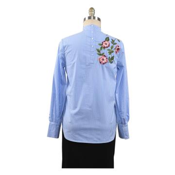 Dames bloemen etnische stijl geborduurde blouse