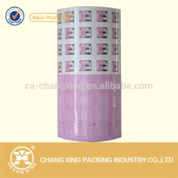 Customized cosmetics aluminum foil laminated roll film for body lotion cream sachet