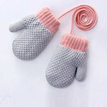 Thick warm children's gloves with fleece for women