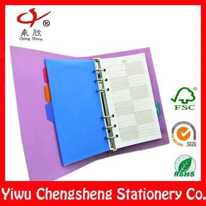 High end 6 holes ring binder notebook