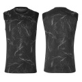 PUNK RAVE Men's Punk Lightning Sleeveless Vest Twill Printed Knit Personality Slim Fit Men Tank Tops Tees