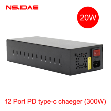 Puerto Fast Charger Tipo-C12 de 360W