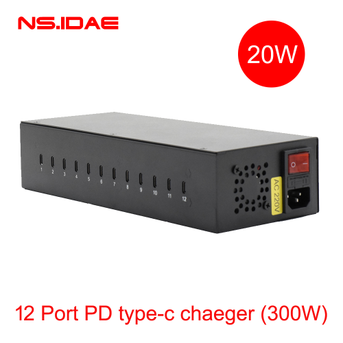 360W snelle oplader Type-C12-poort