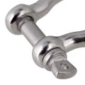 5Pcs M6 Silver 304 Stainless Steel Rustproof Screw Pin Anchor Bow Shackle Clevis European Style