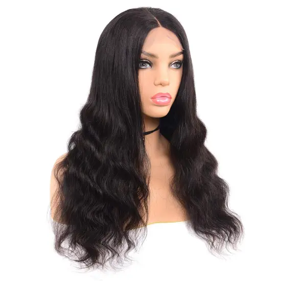 Shmily Cheap Human Hair Brazilian Natural Body Wave 4*4 Lace Closure Wig Virgin Mink Brazilian Closure Lace Wig Human Hair
