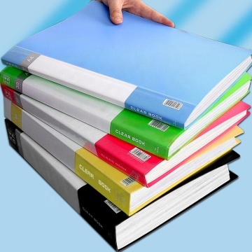 A4 Plastic Clear Pockets Display Presentation Book - Document File Folder (10/30/40/60/80/100 Pockets)