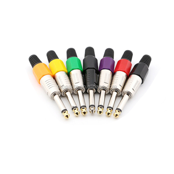 6.35mm Mono Plug to Stereo Plug, 1/4 Microphone XLR Connector Adapter