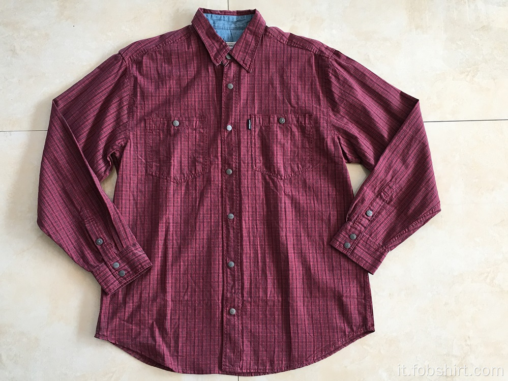 Camicia casual uomo manica lunga