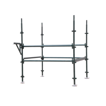 Kwikstage Scaffolding with Outriggers and Galvanized Construction Stairs