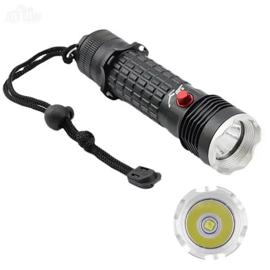 Super Bright P50 LED Underwater Dive Torch: Powerful 50 Meter Camping and Scuba Flashlight