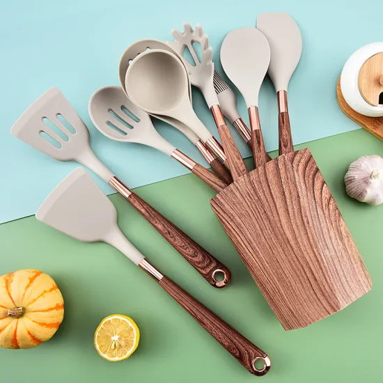 Spatula Set: Nordic Style Silicone Spatulas, Fried Spoons, Soup Spoons, Kitchenware Supplies for Home Collection