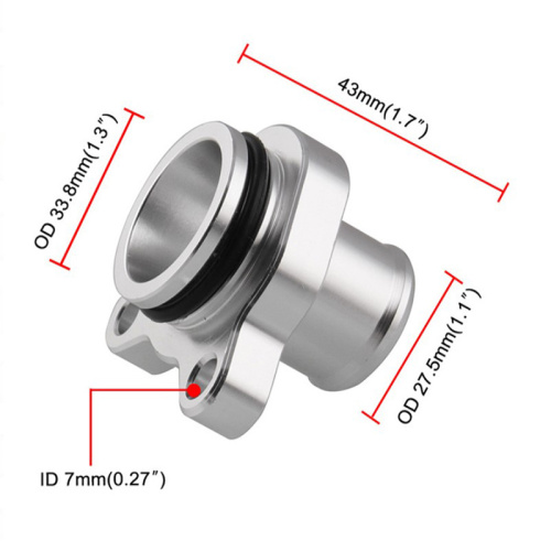 Wasserrohrverbindung aus Aluminium 335I mit Klemme