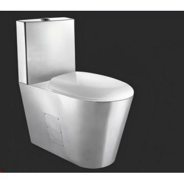 Moderne einteilige Toilette aus Edelstahl