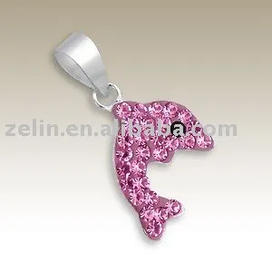 fancy gem dolphin body pendant jewelry