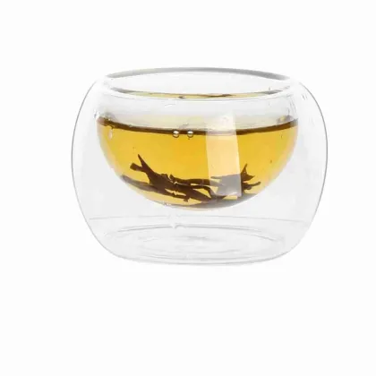 Small Insulated Glass Tea Cup