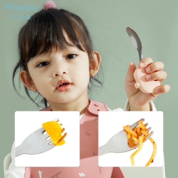 Baby Safety Fork Spoon Children's Flatware Dessert Spoon