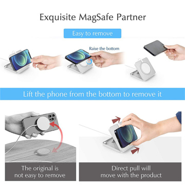 Estuche con soporte de cargador portátil Magsafe para Iphone 12