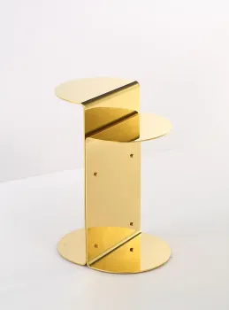 Stainless steel high and low side table