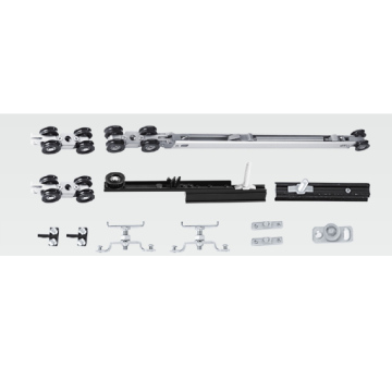 Double buffer sliding door hanging wheel