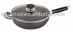 Jintuo non-stick wok with glass lid