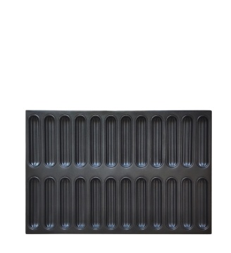 Aluminized Steel Hot Dog Bun Pan - Finger Shaped Bakery Trays for Baking Equipment