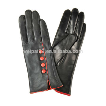 High fashion china style lady goatskin leather gloves