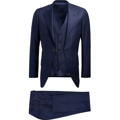 American Exquisite Blue Suit with Royal Waistcoat