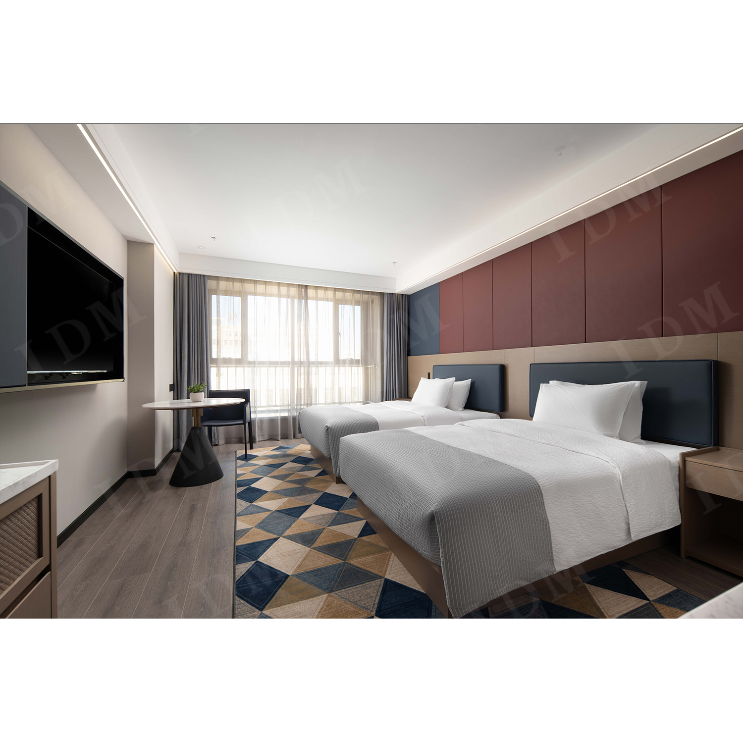 Latest Double King Size Hotel Bedroom Furniture Set