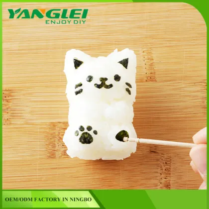 Premium Plastic lovely Cat Shaped Seaweed Nori Cutter with YANGLEI
