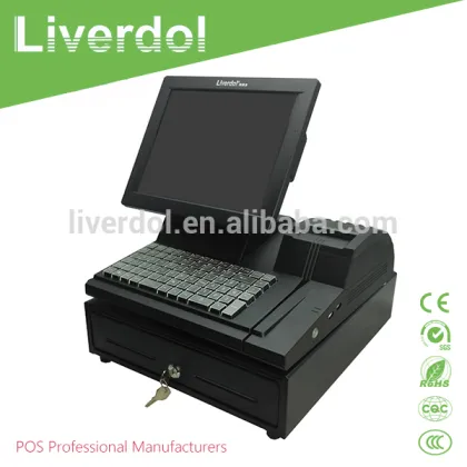 Pos System Cashier Machine with 12 inch Touch Monitor
