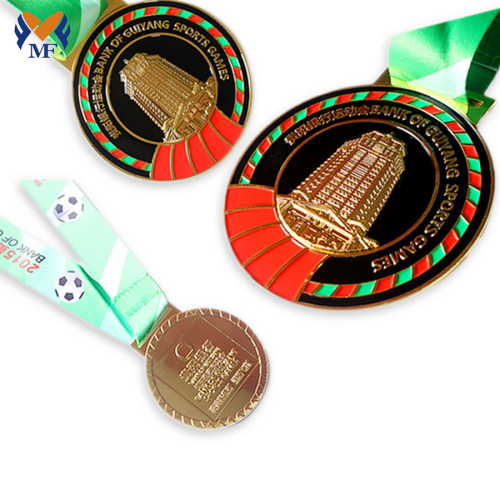 Bestel aangepaste logo glazuur gouden medaille