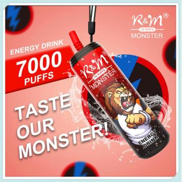 R &amp; M Monster Hit 7000 퍼프 일회용 vape 포드