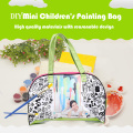 DIY hot sale doodle painting coloring shoulder kids foldable travel bag