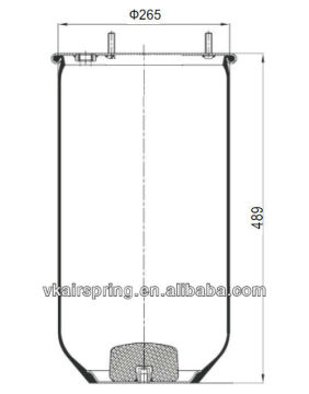DAF 526823 811MB/O Rubber air shock absorber/ DAF air ride suspension system air spring without piston