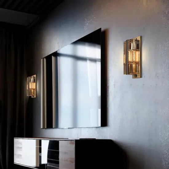 INSHINE Living Room Gold Wall Lamp