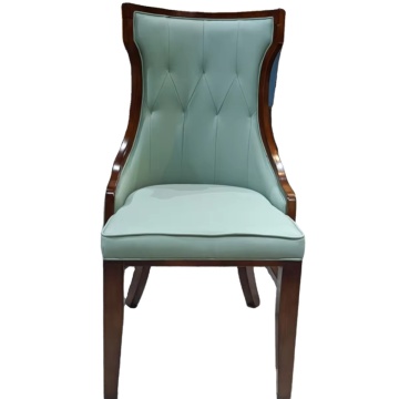 Wooden Backrest Soft Coffee Wood Chair for Dining and Restaurant Use