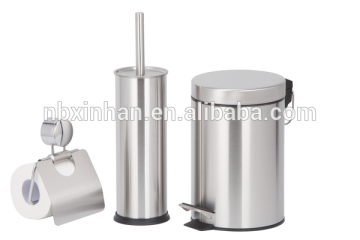 New stainless steel bathroom accessory sets with waste bin