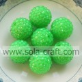 Perline di strass in resina fluorescente verde 100pcs 16 * 18MM per gioielli per bambini