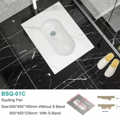 Colorful Marble Pattern Decorative Stone Rock Slab Squat Toilet