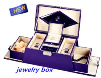 Magnet Closure and Cute Bow Design Beige Color wooden jewelry box velvet lined 