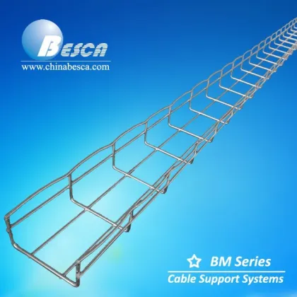Bandeja porta cable (mallado de almbre) Galvanizado en caliente. 4" (100mm) de altura, 24" (600mm) de ancho Wire Mesh Tray