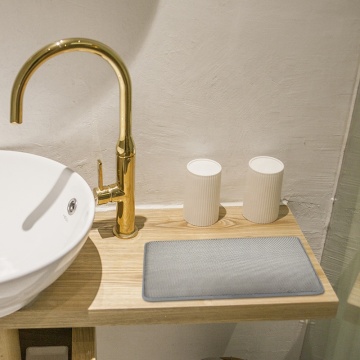 Manufacture Faucet Absorbent Dish Drying Mats: Kitchen Counter Mesh Microfiber Drain Mats for Efficient Dish Drying