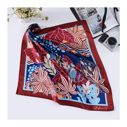 Custom Brand Design Digital Printing Silk Scarf