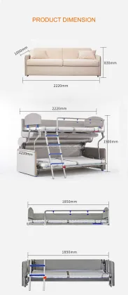 Foldable sleeping sofa bed double bed
