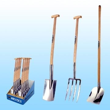 Stainless Steel Spade, Spading Fork, Square Point Shovel