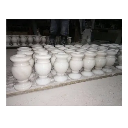 Wholesale White Marble Stone Vases for Cemetery Tombstones