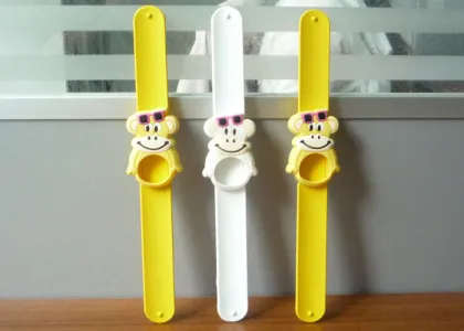 Fashion Adjustable Rubber Watch Straps Paul Frank Slap Bracelet