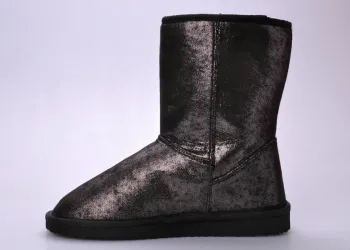 Waterproof Womens Winter Snow Boots , Glitter Double Stitches Seams