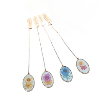 Kawaii Cartoon Flower Metal Bookmark