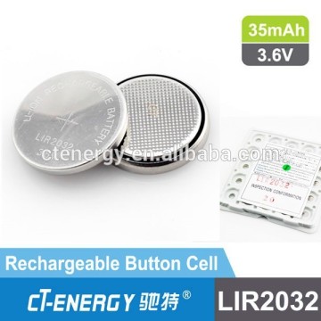 3.6v li-ion rechargeable battery lir2032